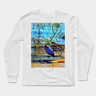 Blue Heron Long Sleeve T-Shirt